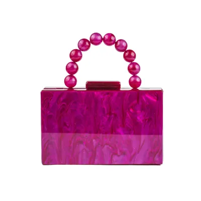 Bubble Acrylic Clutch-Roseo